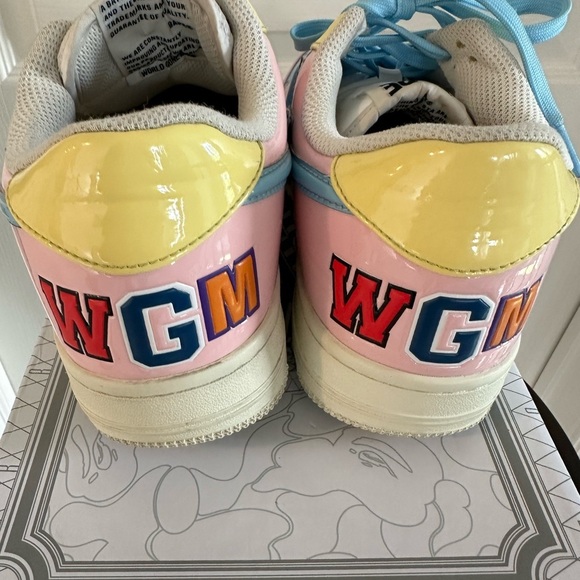 Authentic A Bathing Ape Bape Sta Low M2 20th Anniversary Patent Pink Mens size 8 main image 6